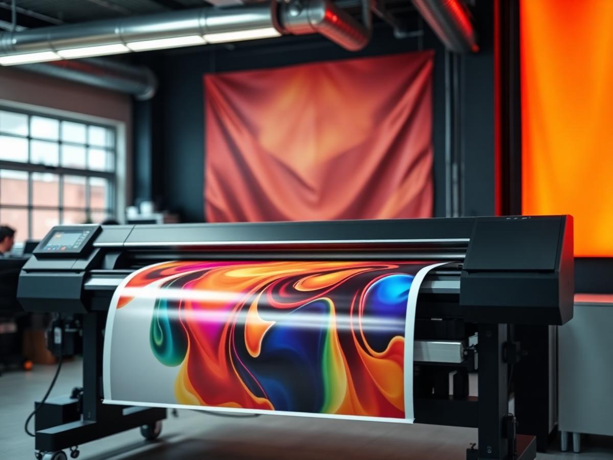 Grootformaat printer in actie